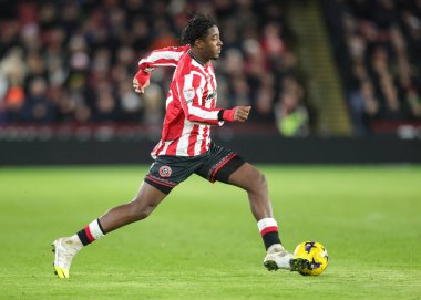 Sheffield United takımından Andre Brooks, Sheffield Lane, Sheffield, İngiltere 'de 1 Ocak 2026' da oynanan 