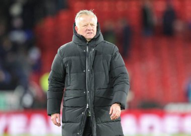 Chris Wilder, Sheffield United 'ın teknik direktörü. 1 Ocak 2026' da Sheffield United 'a karşı Leicester City Bramall Lane, Sheffield, İngiltere' de oynanan maçta.