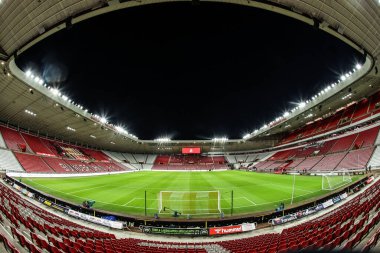 Premier Lig karşılaşması öncesinde Sunderland, Manchester City 'ye karşı 1 Ocak 2026' da Sunderland, İngiltere 'de oynanan stadyumun genel görüntüsü.