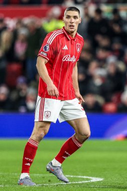 Nikola Milenkovic of Nottingham Forest during the Premier League match Nottingham Forest vs Everton at City Ground, Nottingham, United Kingdom, 30th December 2026