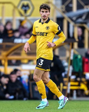 Wolverhampton Wanderers 'dan Hugo Bueno Premier League maçında Wolverhampton Wanderers, West Ham United' a karşı Molineux, Wolverhampton, İngiltere, 3 Ocak 2026