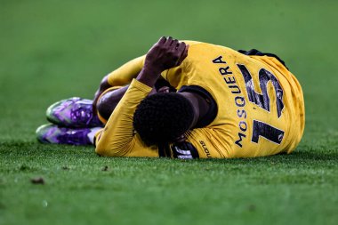 Yerson Mosquera of Wolverhampton Wanderers goes down with an injury during the Premier League match Wolverhampton Wanderers vs West Ham United at Molineux, Wolverhampton, United Kingdom, 3rd January 2026