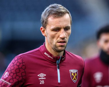 Tomas Soucek of West Ham United in the pregame warmup session during the Premier League match Wolverhampton Wanderers vs West Ham United at Molineux, Wolverhampton, United Kingdom, 3rd January 2026
