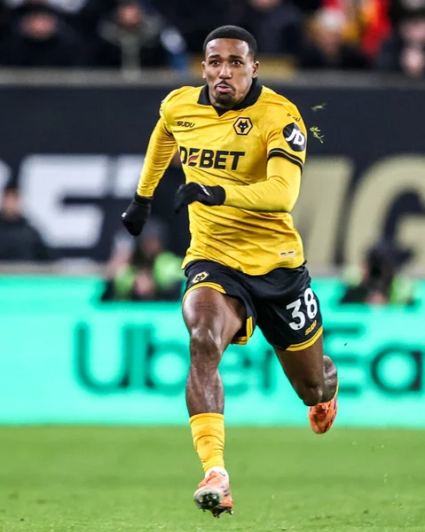 Jackson Tchatchoua of Wolverhampton Wanderers during the Premier League match Wolverhampton Wanderers vs West Ham United at Molineux, Wolverhampton, United Kingdom, 3rd January 2026