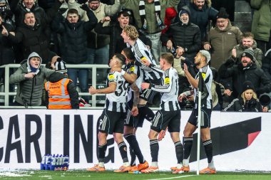 Malick Thiaw of Newcastle United celebrates his goal to make it 2-0 during the Premier League match Newcastle United vs Crystal Palace at St. James's Park, Newcastle, United Kingdom, 4th January 2026