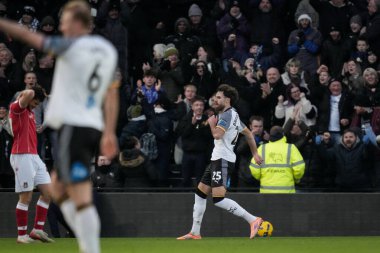 Derby County 'den Ben Brereton Diaz, 4 Ocak 2026' da İngiltere 'deki Pride Park Stadyumu' nda oynanan Sky Bet Şampiyonluk maçında 1-1 'lik galibiyet golünü kutluyor.