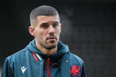 Conor Coady of Wrexham inspects the pitch prior to kickoff during the Sky Bet Championship match Derby County vs Wrexham at Pride Park Stadium, Derby, United Kingdom, 4th January 2026