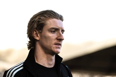 Newcastle United takımından Anthony Gordon, İngiltere 'nin Newcastle kentindeki St. James' s Park 'ta oynanan Newcastle United - Crystal Palace Premier League maçı sırasında geldi.