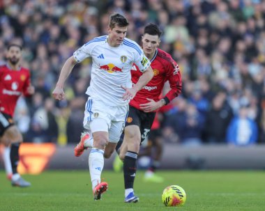 Leeds United takımından Jaka Bijol, Premier League maçında Leeds United ile Manchester United arasında oynanan Elland Road, Leeds, İngiltere 'de 4 Ocak 2026' da oynanan maçta görev aldı.