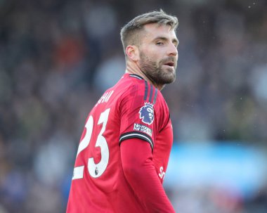 Luke Shaw of Manchester United during the Premier League match Leeds United vs Manchester United at Elland Road, Leeds, United Kingdom, 4th January 2026