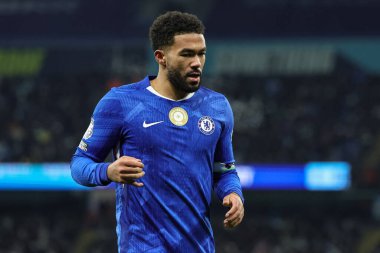 Chelsea 'li Reece James Premier League maçında Manchester City, Etihad Stadyumu' nda Chelsea 'ye karşı, 4 Ocak 2026