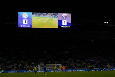 Sky Bet Şampiyonası 'nda skor tabelası Leicester City ile West Bromwich Albion arasında King Power Stadyumu, Leicester, Birleşik Krallık' ta 5 Ocak 2026