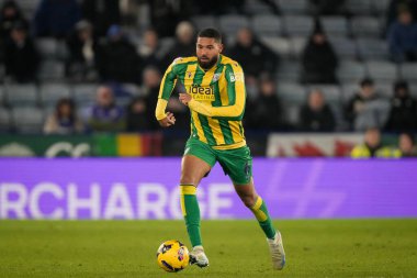 West Bromwich Albion 'dan George Campbell, 5 Ocak 2026' da King Power Stadyumu 'nda Leicester City ile West Bromwich Albion arasındaki Sky Bet Şampiyonası maçında topla koşuyor.