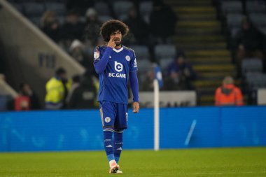 Leicester City 'den Hamza Choudhury Gök İddia Şampiyonası maçında Leicester City, West Bromwich Albion' a karşı King Power Stadyumu, Leicester, İngiltere, 5 Ocak 2026
