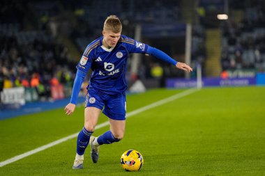 Leicester City 'den Jordan James, Leicester City' nin 5 Ocak 2026 'da King Power Stadyumu' nda oynadığı Leicester City-West Bromwich Albion maçında pas attı.