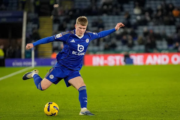 Leicester City 'den Jordan James, Leicester City' nin 5 Ocak 2026 'da King Power Stadyumu' nda oynadığı Leicester City-West Bromwich Albion maçında pas attı.