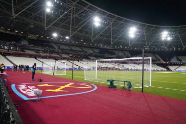 Premier League karşılaşması öncesinde Londra Stadyumu 'nun genel görünümü 6 Ocak 2026' da Londra 'daki Londra Stadyumu' nda West Ham United Nottingham Forest 'a karşı.