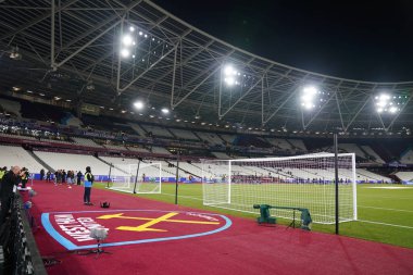 Premier League karşılaşması öncesinde Londra Stadyumu 'nun genel görünümü 6 Ocak 2026' da Londra 'daki Londra Stadyumu' nda West Ham United Nottingham Forest 'a karşı.