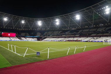 Premier League karşılaşması öncesinde Londra Stadyumu 'nun genel görünümü 6 Ocak 2026' da Londra 'daki Londra Stadyumu' nda West Ham United Nottingham Forest 'a karşı.