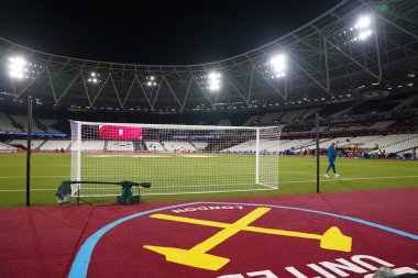 Premier League karşılaşması öncesinde Londra Stadyumu 'nun genel görünümü 6 Ocak 2026' da Londra 'daki Londra Stadyumu' nda West Ham United Nottingham Forest 'a karşı.