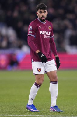 Premier Lig maçı sırasında West Ham United 'tan Lucas Paqueta Londra Stadyumu' nda Nottingham Forest 'a karşı 6 Ocak 2026