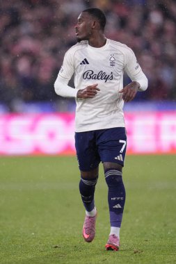 Nottingham Ormanı 'ndan Callum Hudson-Odoi Premier League maçı sırasında 6 Ocak 2026' da Londra Stadyumu 'nda West Ham United Nottingham Ormanı' na karşı.