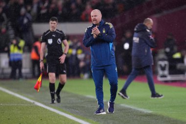 Sean Dyche Manager of Nottingham Forest during the Premier League match West Ham United vs Nottingham Forest at London Stadium, London, United Kingdom, 6th January 2026
