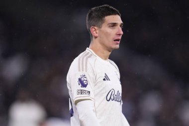 Premier League maçı sırasında Nottingham Ormanı 'ndan Nicols Domnguez, 6 Ocak 2026' da Londra Stadyumu 'nda West Ham United Nottingham Ormanı' na karşı.