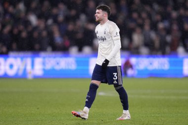 Premier Lig maçı sırasında Nottingham Ormanı 'ndan Neco Williams, 6 Ocak 2026' da Londra 'daki Londra Stadyumu' nda West Ham United ve Nottingham Ormanı maçında.