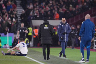 West Ham United 'ın Nuno Espirito Santo teknik direktörü Premier League maçı West Ham United ile Nottingham Forest maçı Londra Stadyumu' nda, 6 Ocak 2026