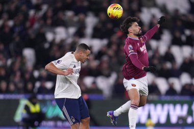 West Ham United takımından Lucas Paqueta, 6 Ocak 2026 'da İngiltere' nin Londra Stadyumu 'nda oynanan Premier League maçında West Ham United ve Nottingham Forest maçını kazandı.
