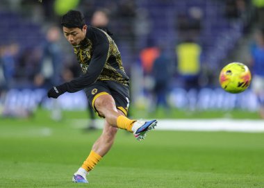 Wolverhampton Wanderers takımından Hwang Hee-Chan Premier League maçında Everton Wolverhampton Wanderers 'a karşı 7 Ocak 2026' da Liverpool, Liverpool 'daki Hill Dickinson Stadyumu' nda oynandı.