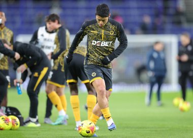 Wolverhampton Wanderers takımından Hwang Hee-Chan Premier League maçında Everton Wolverhampton Wanderers 'a karşı 7 Ocak 2026' da Liverpool, Liverpool 'daki Hill Dickinson Stadyumu' nda oynandı.