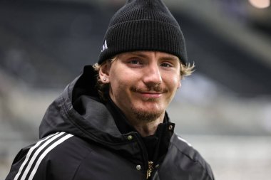 Newcastle United takımından Nick Woltemade, Premier League maçı sırasında St.James 's Park, Newcastle, İngiltere' de oynanan Newcastle United maçına geldi.