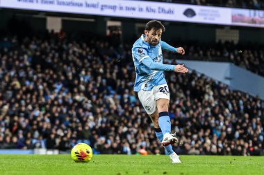 Manchester City 'den Bernardo Silva Premier League maçında gol attı Manchester City - Brighton ve Hove Albion maçında Etihad Stadyumu, Manchester, İngiltere, 7 Ocak 2026