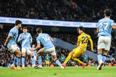 Brighton & Hove Albion takımından Kaoru Mitoma Premier Lig karşılaşmasında Manchester City - Brighton ve Hove Albion maçında 7 Ocak 2026 'da Etihad Stadyumu' nda 1-1 öne geçti.