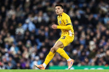 Brighton & Hove Albion takımından Diego Gomez Premier Lig maçında Manchester City, Etihad Stadyumu 'nda Brighton ve Hove Albion' a karşı, 7 Ocak 2026