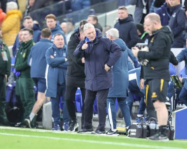 Premier Lig maçında Leeds United 'ın teknik direktörü David Moyes, 7 Ocak 2026' da Liverpool 'daki Hill Dickinson Stadyumu' nda Everton 'a karşı Wolverhampton Wanderers maçında...