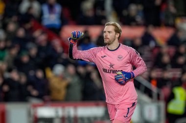 Brentford kalecisi Caoimhin Kelleher Premier League maçında Brentford Sunderland 'a karşı Gtech Community Stadyumu, Londra, İngiltere' de 7 Ocak 2026 'da oynanan maçta takımının ikinci golünü attı.