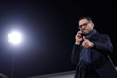 Chelsea 'nin yeni teknik direktörü Liam Rosenior, Premier Lig karşılaşması öncesinde 7 Ocak 2026' da Craven Cottage, Londra, İngiltere 'de Fulham-Chelsea maçına geldi.