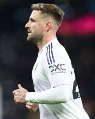 Manchester United takımından Luke Shaw 7 Ocak 2026 tarihinde Burnley ile Manchester United arasında oynanan Turf Moor, Burnley, İngiltere maçında