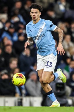 Manchester City 'den Nico O' Reilly Premier League maçında Manchester City, Etihad Stadyumu 'nda Brighton ve Hove Albion' a karşı, 7 Ocak 2026
