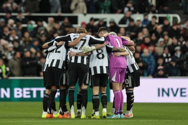 Newcastle United takımı, Premier Lig maçı sırasında St.James 's Park' ta Leeds United 'a karşı 7 Ocak 2026' da bir araya geldi.