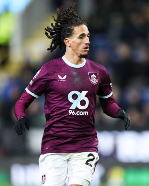 Burnley 'den Hannibal Mejbri Premier Lig maçı sırasında Burnley, Manchester United' a karşı Turf Moor, Burnley, İngiltere, 7 Ocak 2026