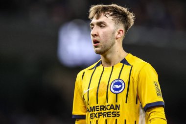 Premier Lig karşılaşmasında Brighton & Hove Albion 'dan Jack Hinshelwood Manchester City' ye karşı Brighton ve Hove Albion, Etihad Stadyumu, Manchester, İngiltere, 7 Ocak 2026