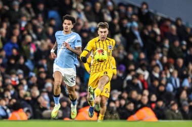 Brighton & Hove Albion takımından Brajan Gruda, 7 Ocak 2026 tarihinde Etihad Stadyumu 'nda oynanan Premier League karşılaşmasında Manchester City ile Brighton ve Hove Albion karşı karşıya geldi.