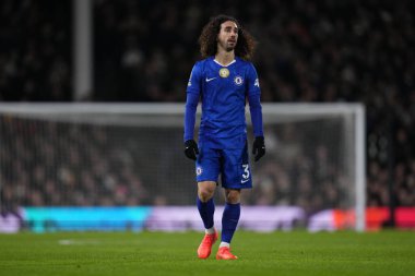 Chelsea 'den Marc Cucurella Premier Lig maçında Fulham Chelsea' ye karşı Craven Cottage, Londra, İngiltere, 7 Ocak 2026