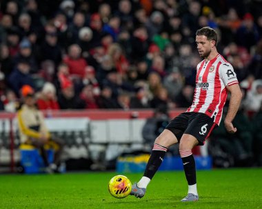Brentford 'dan Jordan Henderson Premier Lig maçında pas veriyor Brentford Sunderland' a karşı The Gtech Community Stadyumu, Londra, İngiltere, 7 Ocak 2026