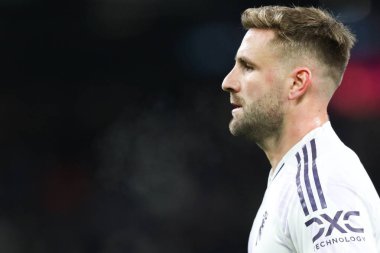 Manchester United takımından Luke Shaw 7 Ocak 2026 tarihinde Burnley ile Manchester United arasında oynanan Turf Moor, Burnley, İngiltere maçında