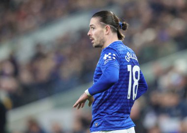 Everton 'dan Jack Grealish Premier League maçı sırasında Everton, Wolverhampton Wanderers' a karşı Hill Dickinson Stadyumu, Liverpool, İngiltere, 7 Ocak 2026